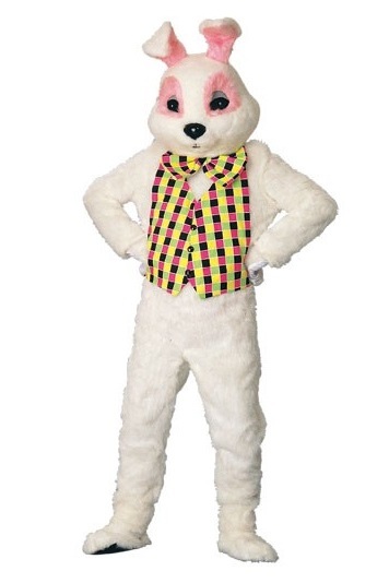 Deluxe White Bunny Mascot Costume similar-image